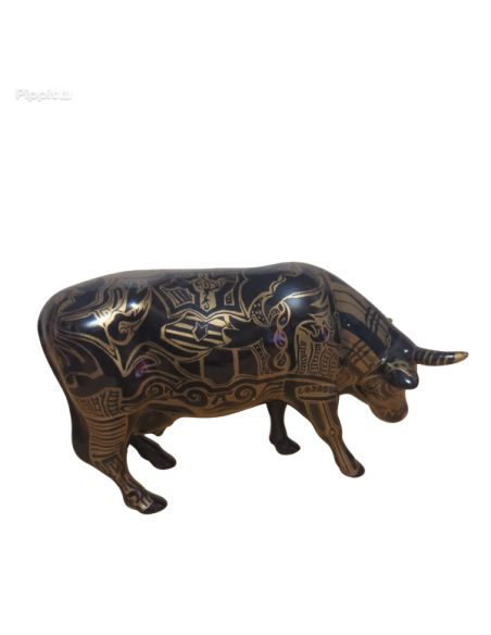 Cow Parade Cow Figure, Tattooed Bovine Made By Westland