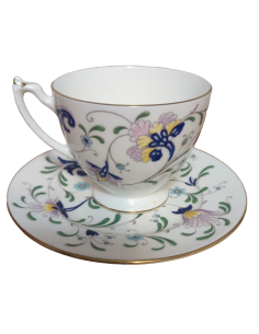 Coalport “Pageant” Bone China Tea Cup and Saucer