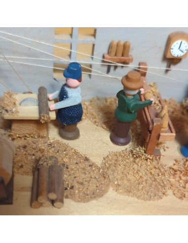 Miniature Carpenters Room Box Scene Gunter Flath Seiffener Stubelmacher 19.8x4x6