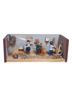 Miniature Carpenters Room Box Scene Gunter Flath Seiffener Stubelmacher 19.8x4x6