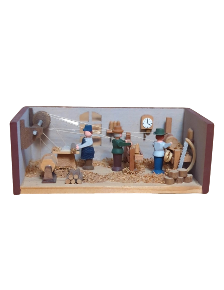Miniature Carpenters Room Box Scene Gunter Flath Seiffener Stubelmacher 19.8x4x6