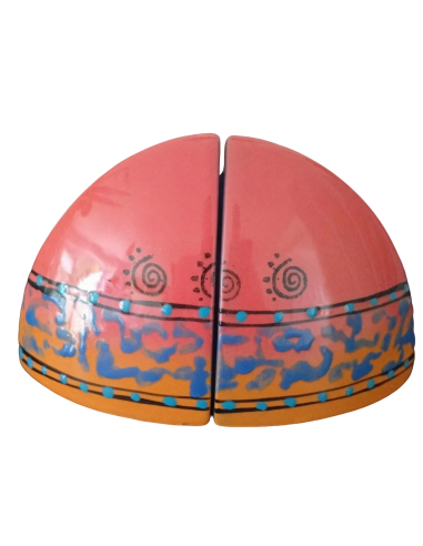 Brendan Adams Salt & Pepper Art Pottery Abstract Design Signed 1980's