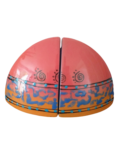Brendan Adams Salt & Pepper Art Pottery Abstract Design Signed 1980's